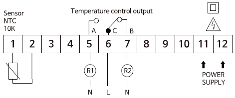 Sơ đồ đấu nối bô điều khiển nhiệt độ Conotec DSFOX-X10