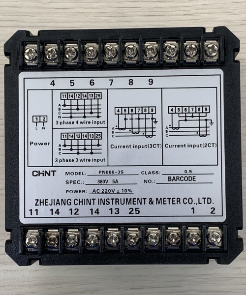 Đồng hồ V_A Chint 3P 380V LED PN666-3S 380V 5A