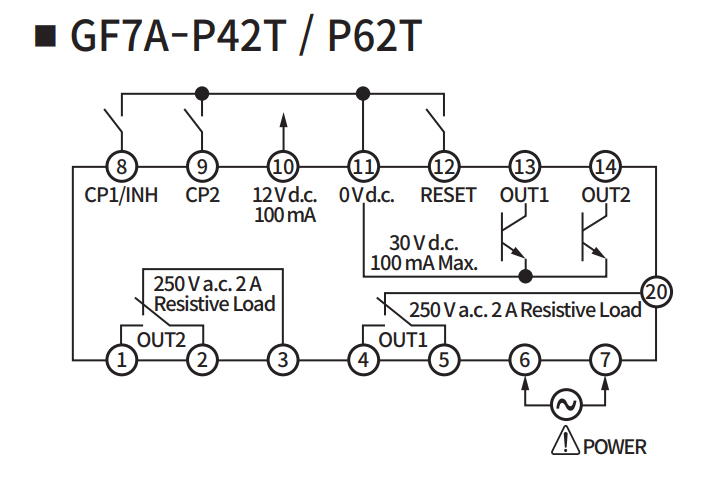 GF7A-P42T - Sơ đồ đấu nối 