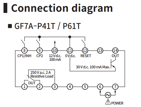 Sơ đồ đấu nối GF7A-P62T