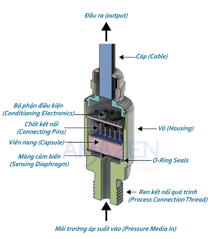 Cấu tạo cảm biến áp suất