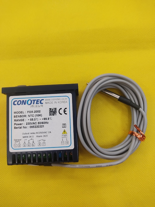 Bộ điều khiển nhiệt độ Conotec FOX-2002 (-55.0 ~ 99.9 °C)|Lỗ khoét: 71x29mm