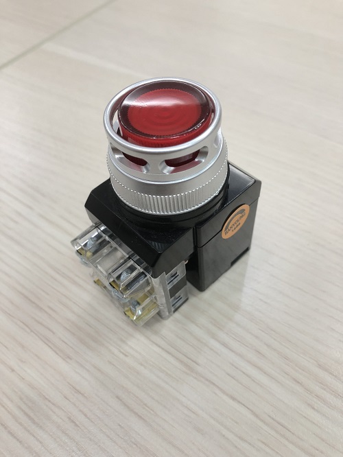 Nút nhấn có đèn LED màu đỏ phi 30 CR-304-D0-R