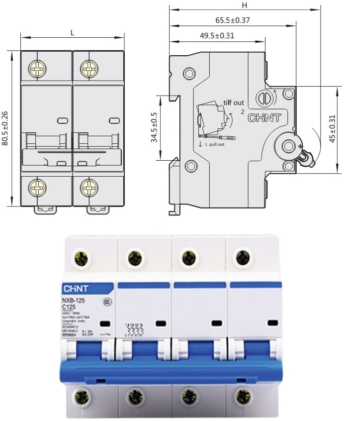 Kích thước sản phẩm NXB-125