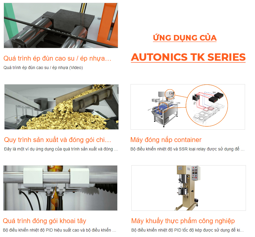 Ứng dụng bộ điều khiển nhiệt độ Autonics TK Series