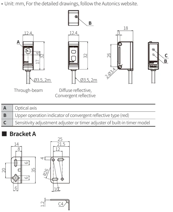 Kích thước của BYD50-DDT-T