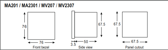 Kích thước MV207