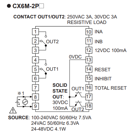 Sơ đồ đấu nối của CX6M-2P2