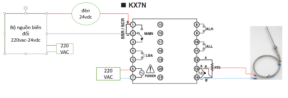 sơ đồ đấu nối của kx7n-mena