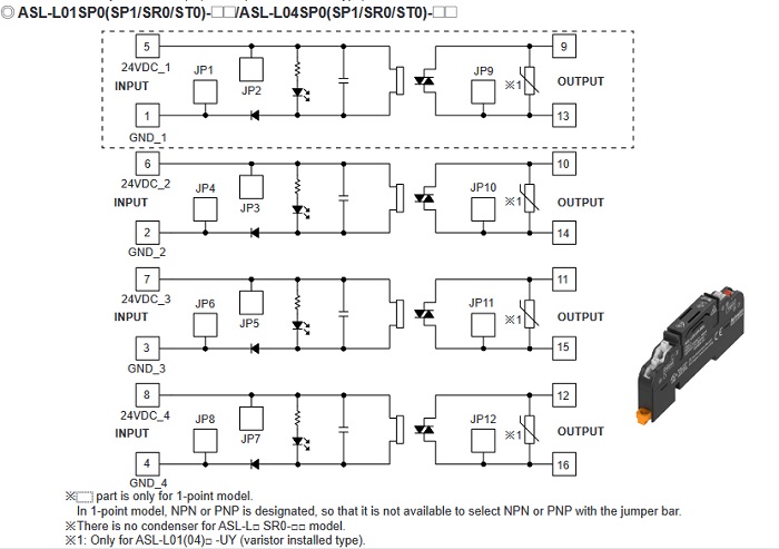 Sơ đồ kết nối của ASL-L01SR0-PN