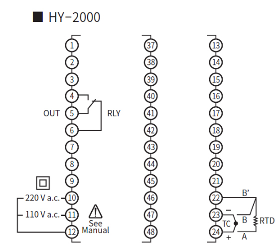 Sơ đồ đấu nối HY-2000-KMRA12