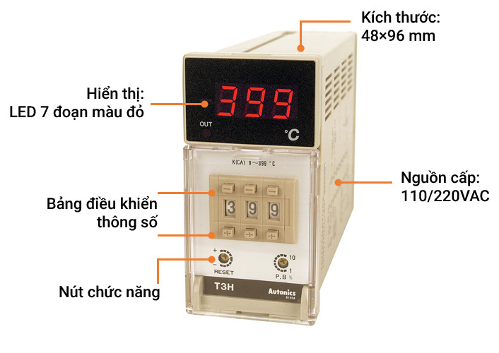 Thông số cơ bản của đồng hồ hiệu chỉnh nhiệt độ Autonics