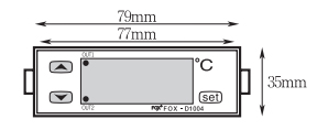Bản vẽ kích thước bộ điều khiển nhiệt độ Conotec FOX-D1004