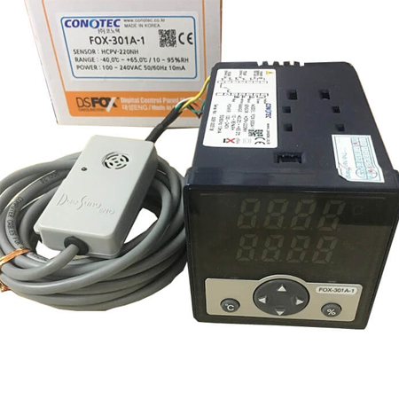 Bộ điều khiển nhiệt độ và đô ẩm Conotec FOX-301A-1