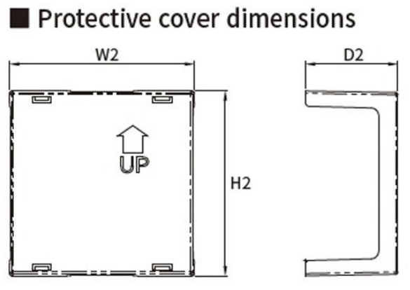 Kích thước vỏ bảo vệ bộ điều khiển nhiệt độ VX4-UCMA-A1CT