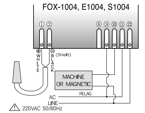 Sơ đồ đấu dây bộ điều khiển nhiệt độ Conotec FOX-1004