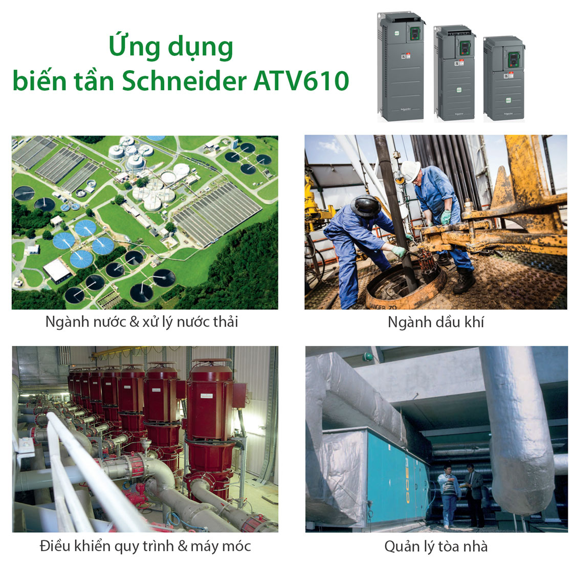 Ứng dụng của biến tần Schneider ATV610