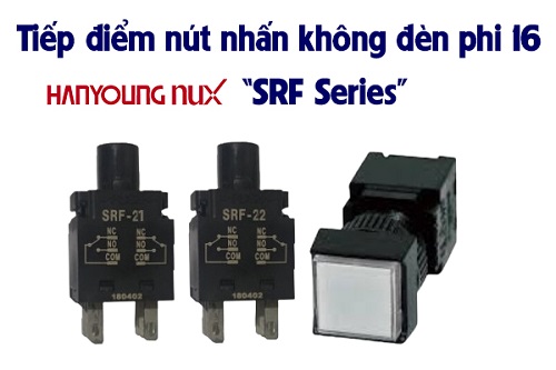 Hướng dẫn chọn mã Tiếp điểm nút nhấn không đèn nhấn giữ phi 16 - Hanyoung SRF series